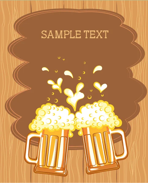 Vasos de cerveza.Vector símbolo de color de la ilustración para el diseño — Vector de stock