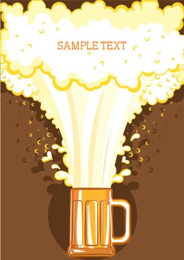 Glasses of beer.Vector color symbol of Illustration for design clipart