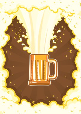 Glasses of beer.Vector color symbol of Illustration for design clipart