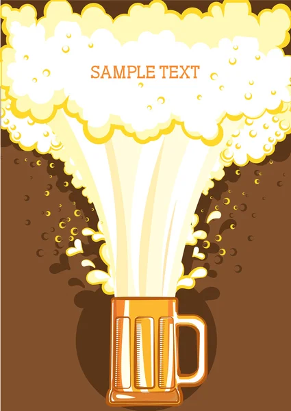 Vasos de cerveza.Vector símbolo de color de la ilustración para el diseño — Archivo Imágenes Vectoriales