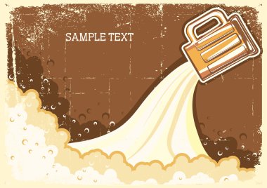 Beer background.Vector grunge Illustration for text clipart