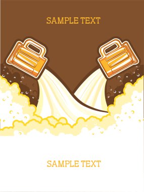 Glasses of beer.Vector color symbol of Illustration for design clipart