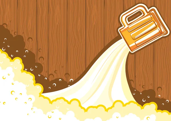 Beer background.Vector color symbol of Illustration for design — Stock Vector