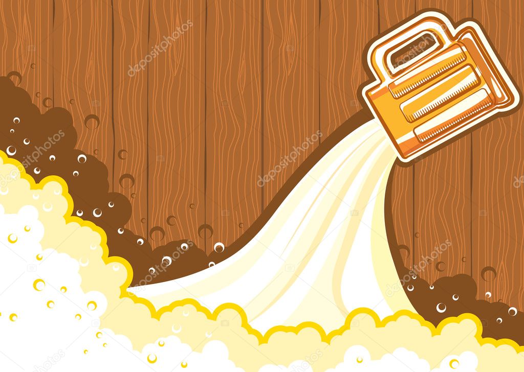 Beer background.Vector color symbol of Illustration for design