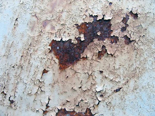 Fondo antiguo de metal con textura de grieta y óxido — Foto de Stock