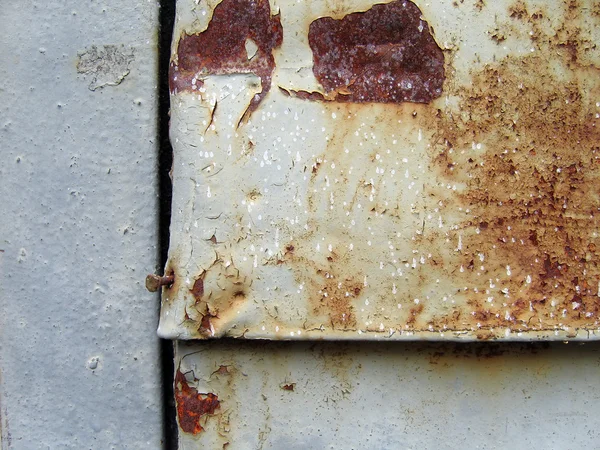 Fondo antiguo de metal con textura de grieta y óxido — Foto de Stock