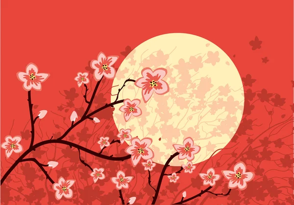 Що проходить Sakura дерево — стоковий вектор