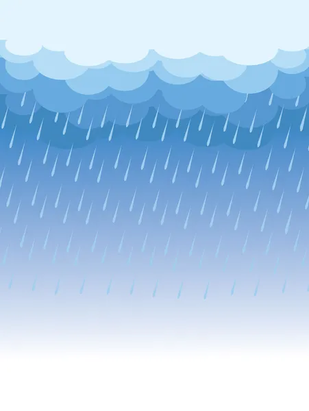 Raining.Vector εικόνα με μαύρα σύννεφα στην υγρή ημέρα — Διανυσματικό Αρχείο