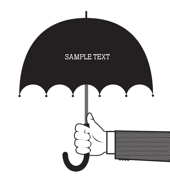 Mano celebración umbrell.Vector fondo gráfico para el texto — Archivo Imágenes Vectoriales