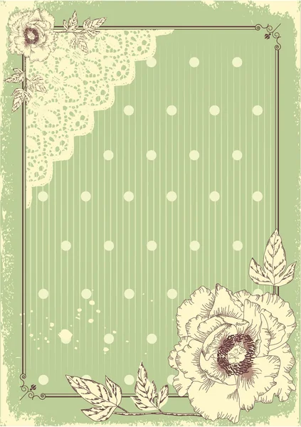 Floral briefkaart .vector vintage achtergrond in pastel kleuren voor — Stockvector