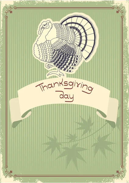 Thanksgiving decoratie postcard.vintage — Stockvector