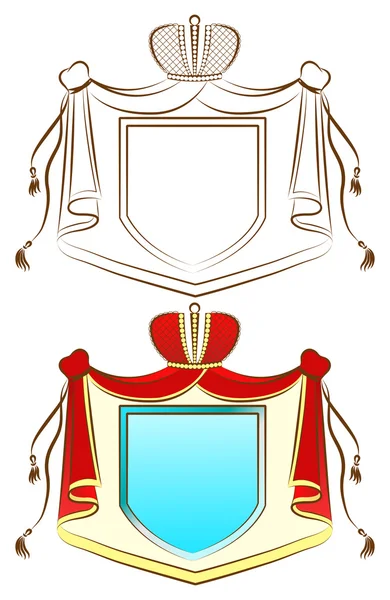 装飾的な王の盾 — ストックベクタ