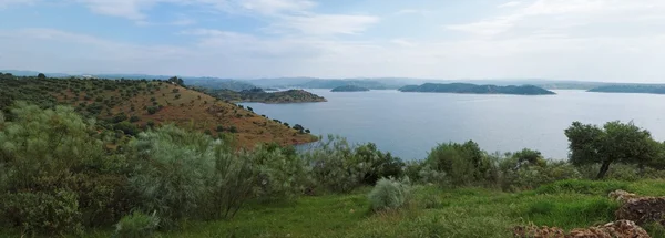 stock image Lake among Mediterranean hills