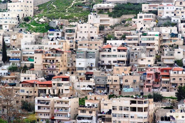Άραβας silwan χωριό στην Ανατολική Ιερουσαλήμ — Φωτογραφία Αρχείου