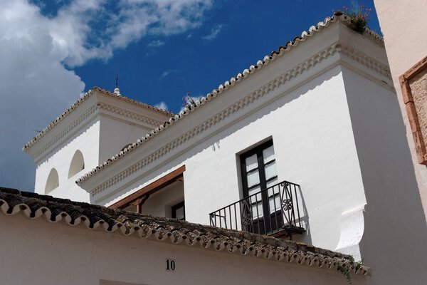 Detail of the white house in Andalusia, Spain