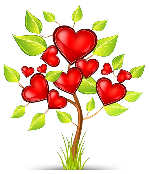 Tree of hearts — Stock Vector