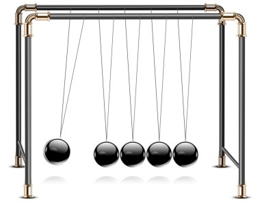 Pendulum on white clipart