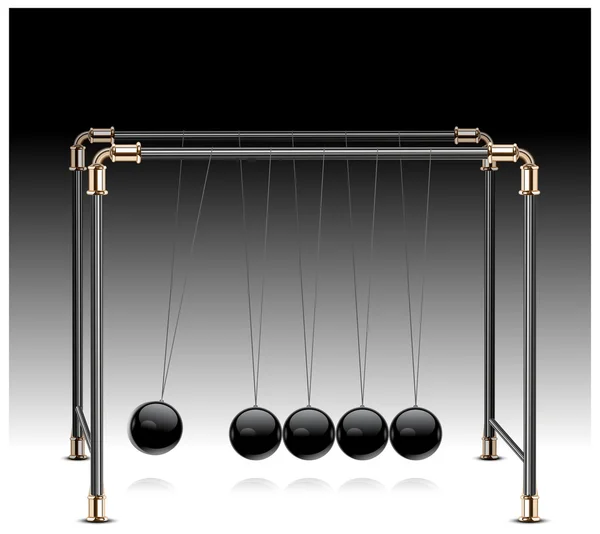 Pendulum on black — Stock Vector