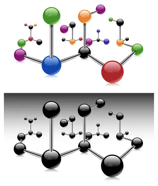 Molécula de color — Vector de stock