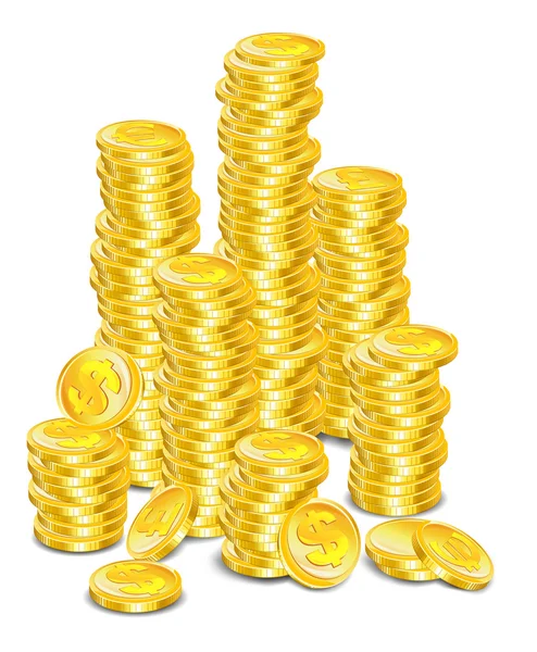 Golden coins — Stock Vector