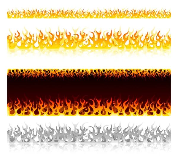 Brand på vit — Stock vektor