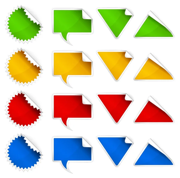 Kleur stickers — Stockvector