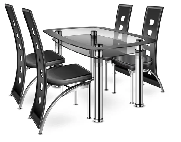 Table & chaises — Image vectorielle