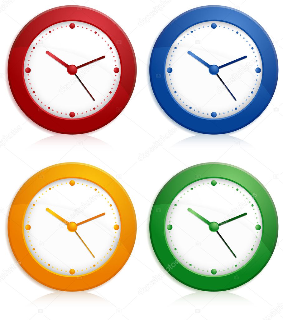 Color wall clocks