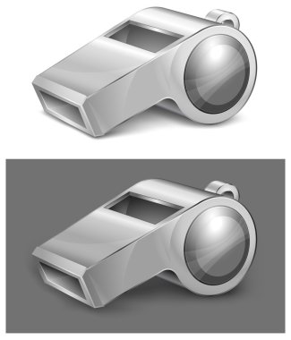 Big gray whistle clipart