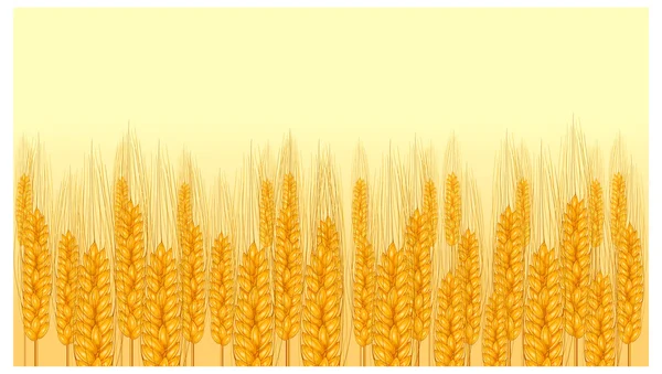 Ear wheat on yellow — Stock Vector