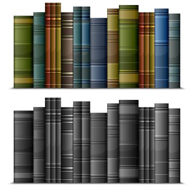 Row of books clipart