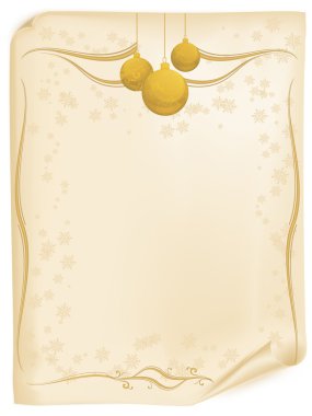 Christmas list in gold clipart