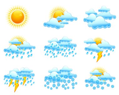 Weather icons clipart