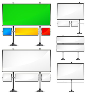 Color billboards clipart