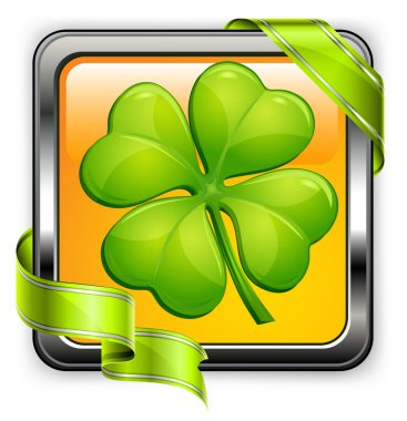 Clover button clipart