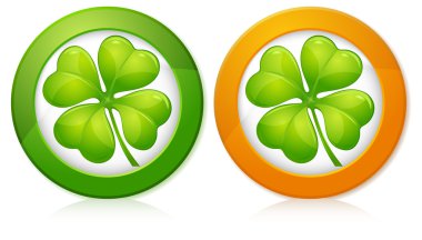 Clover in round clipart