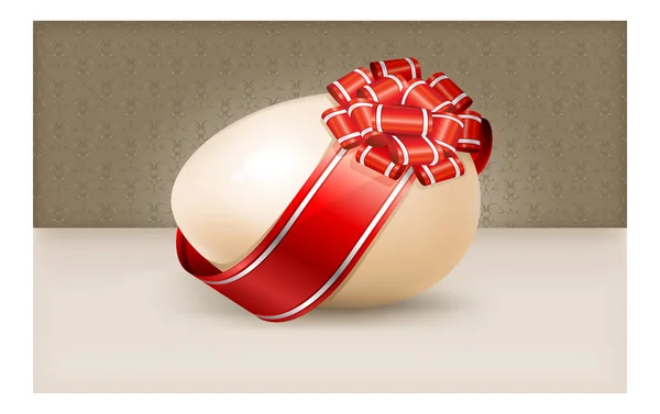 Großes Ei mit Schleife — Stockvektor