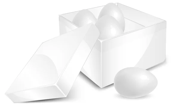 Huevos en caja — Archivo Imágenes Vectoriales