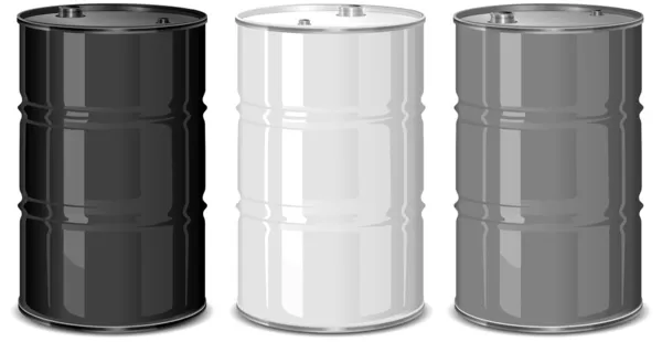 Metal barrels — Stock Vector