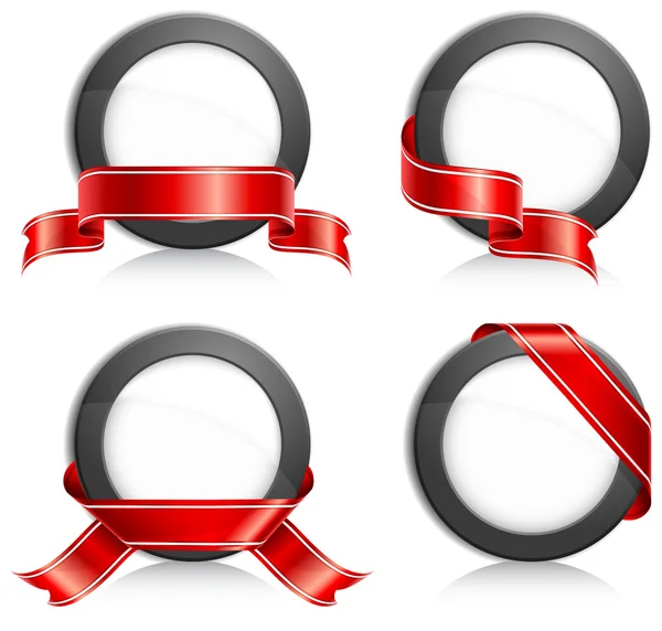 Cercle avec ruban — Image vectorielle