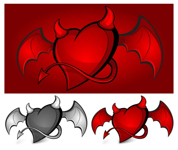 Диявол серця — стоковий вектор
