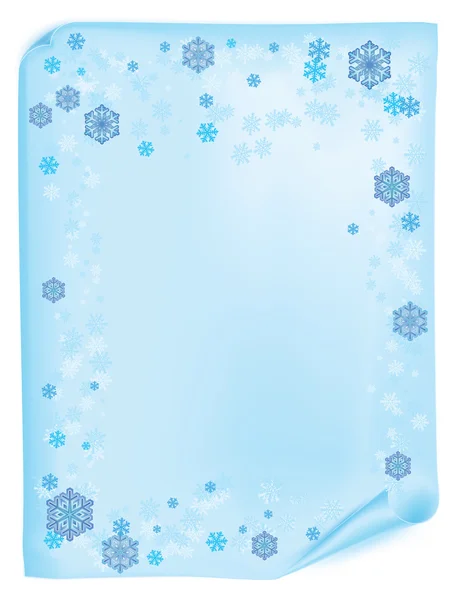 Liste de Noël avec flocon de neige — Image vectorielle