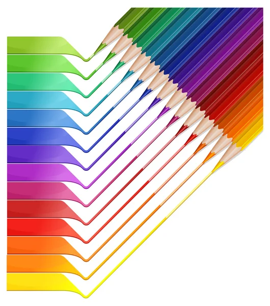 Arco-íris lápis —  Vetores de Stock