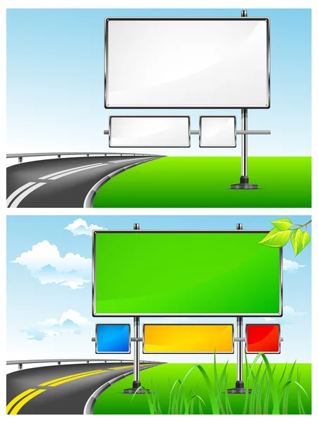 Highway billboards — Stock Vector