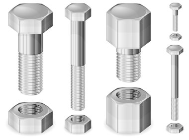 Metal Bolt and Nut clipart