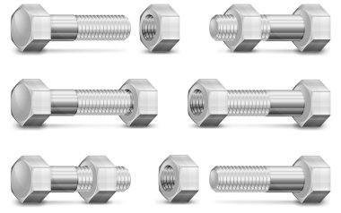 Metal Bolt and Nut clipart