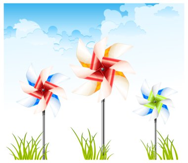 Pinwheel on sky clipart