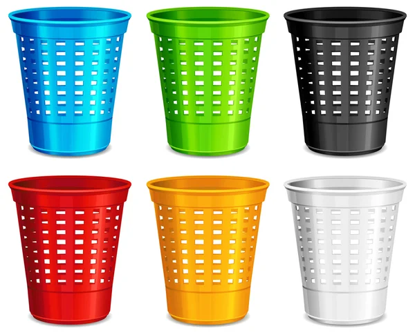 Color plastic basket — Stock Vector