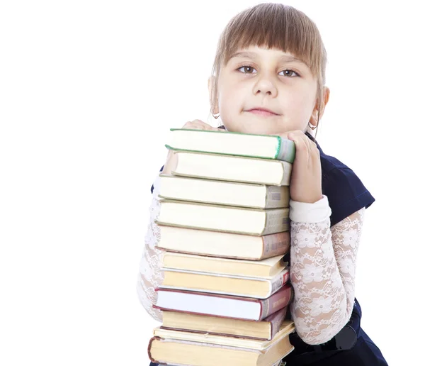 Schoolgirl with books i — Stock Photo, Image