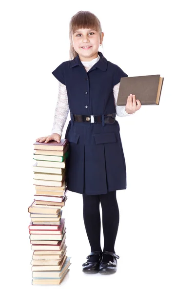 Studentessa con libri i — Foto Stock